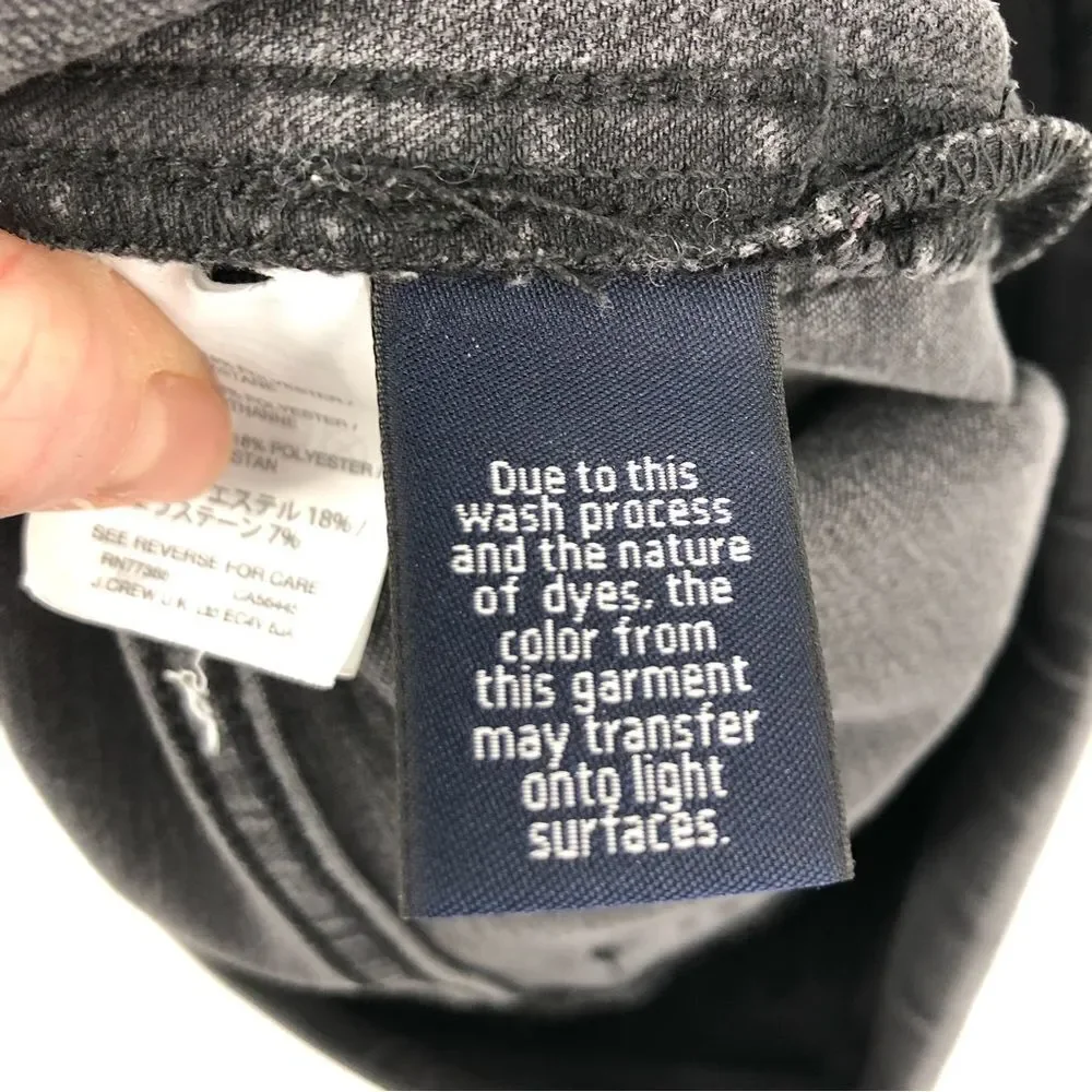 J. Crew Jeans Womens 30 Pull On Skinny Gray Black Stretch‎ Ankle